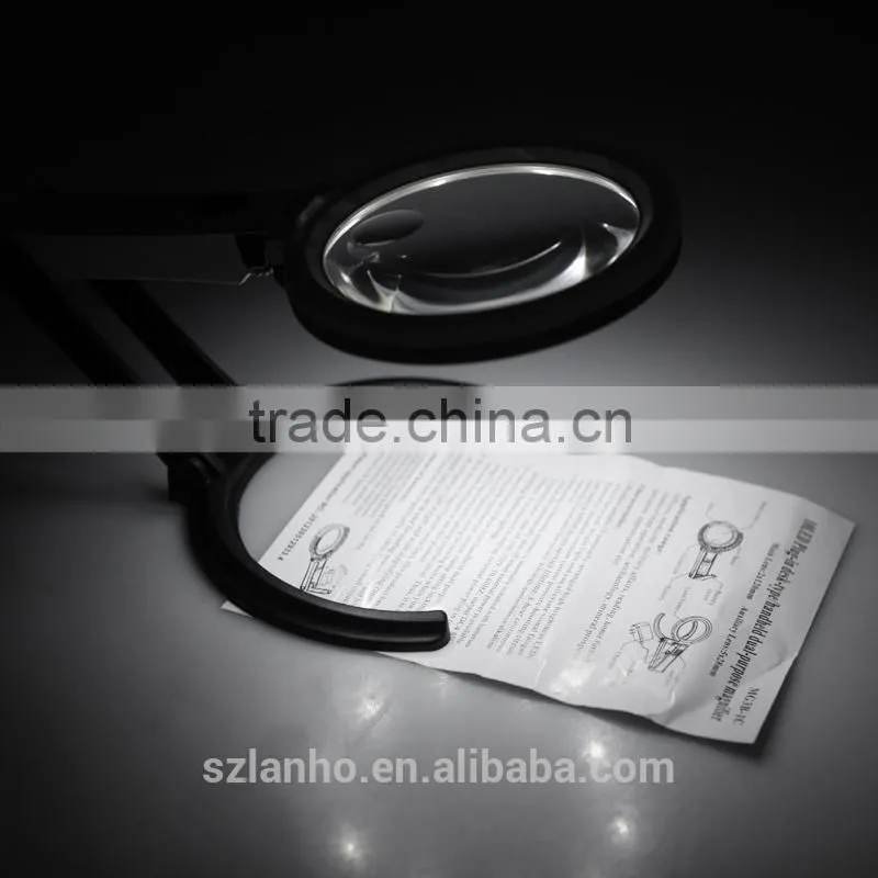 2X-5X Foldable 10 LED Lighted Magnifying Glass Lens Lamp Desk Reading Magnifier