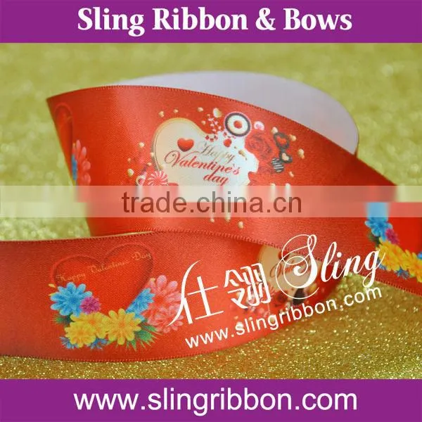2014 Printed Heart Satin Ribbon Newest