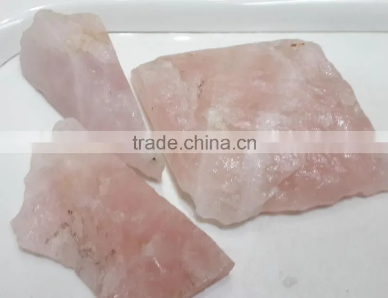 Natural Rose Quartz Rough Gemstone Pink Color Non-treated