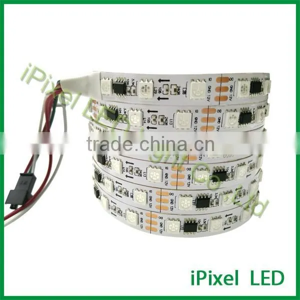 60 leds ws2811 high bright DC12v led strip warm white led strip spi