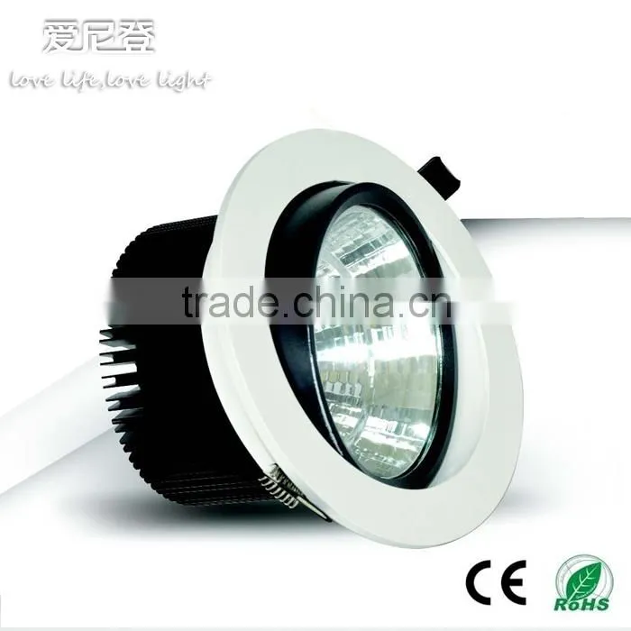 COB led downlight Cut out 120mm, 35w gimbal led downlight