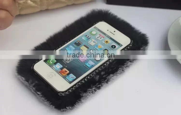 Winter series special design soft fuzz DIY mobile cases for iphone 5/6/6 plus, for apple iphone cover case