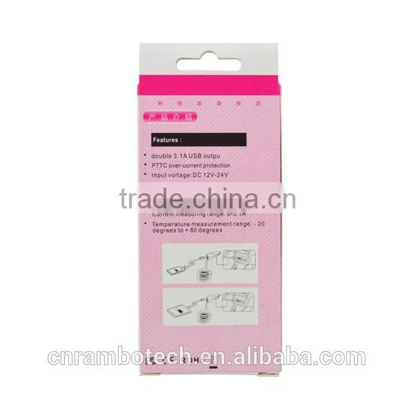 New high quality 4-1 function dual usb car charger with 3.1A output
