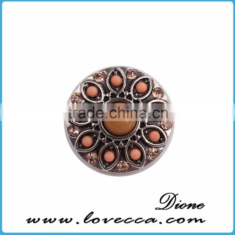 Charms wholesale fashion DIY rhinestone metal snap button