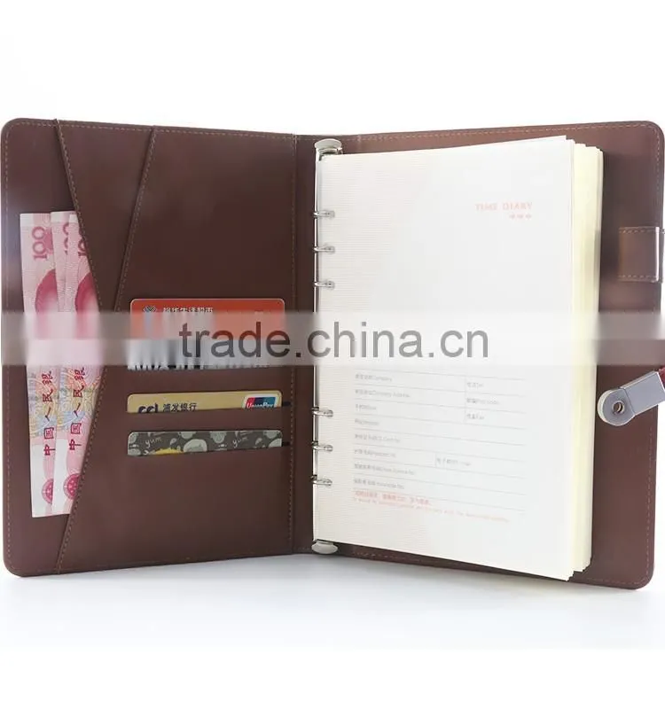 Plaro notebook with pen leather portfolio custom logo