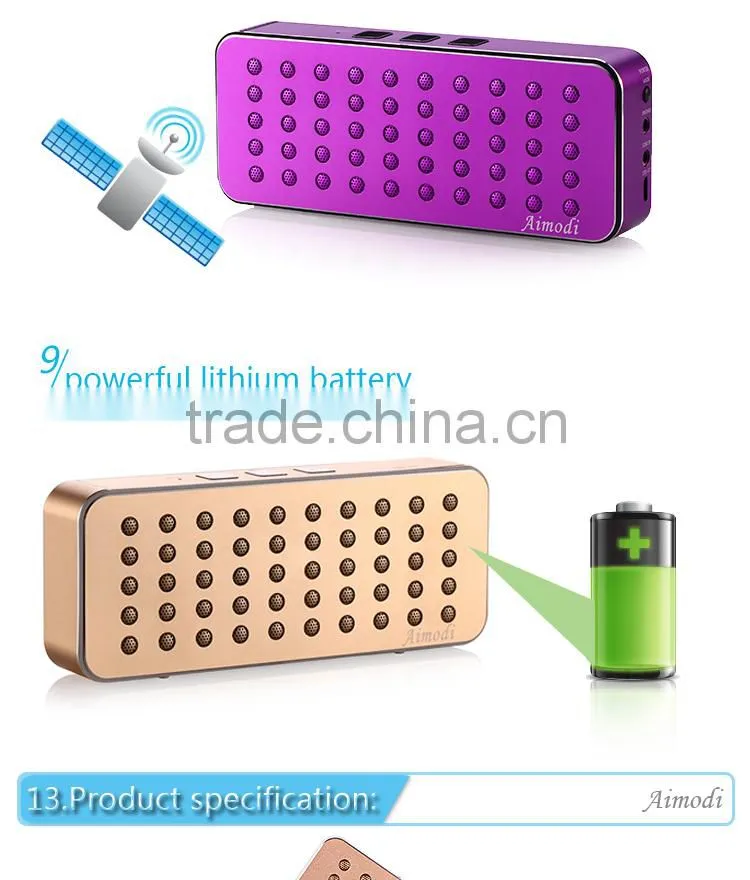 2016 New product portable wireless mini bluetooth speaker with profession design