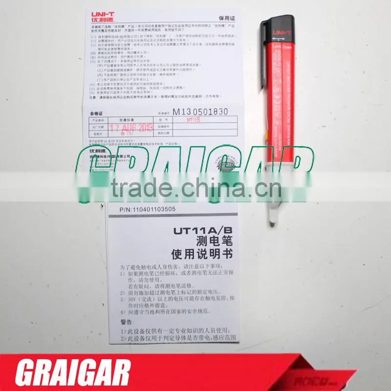 Non-Contact AC Voltage Detectors UNI -T UT11B digital voltage tester Test Pen 50-600V Motorcycle Voltmeter Voltimetro Doctor