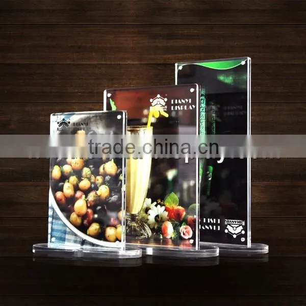 A4 acrylic romantic T shape menu holder