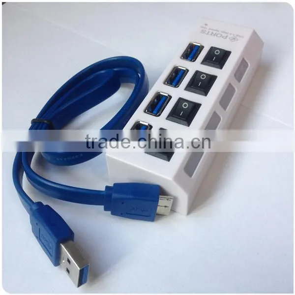 Plug and play Super Speed 4-Port USB 3.0 HUB