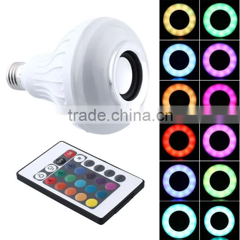 Cheap Items to Sell RGB Changing LED Light Bluetooth Speaker Bulb with E27 Bacse