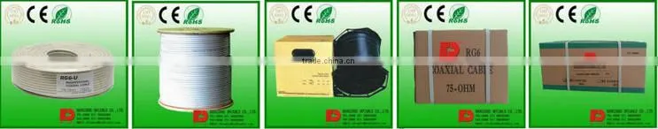 CE ISO9001Top quality 75ohm cable rg59 communication cable