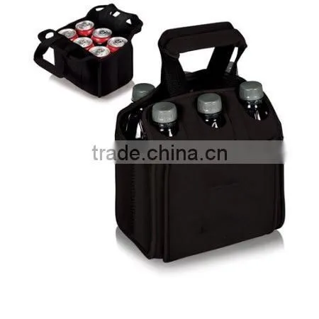 Insulated Wine Carrier Tote Bag Holder Carry Bottles Party Dinner Picnic Six Pack Cooler Bag (YX-Z089)