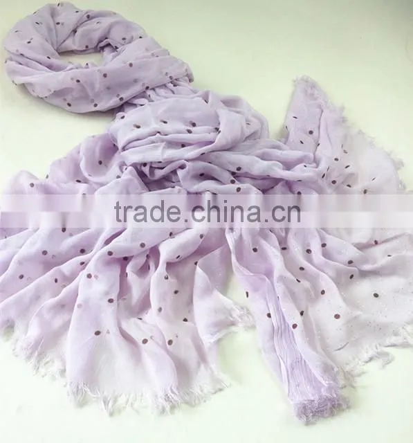 2015 100%polyester pretty design glittering scarf