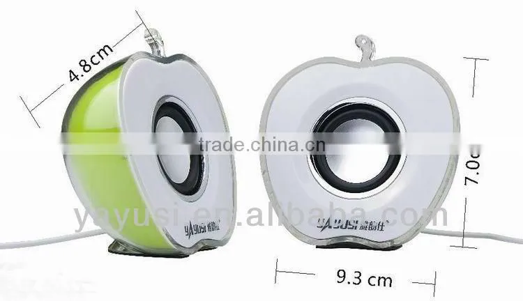 lovely apple model mini speaker with color flash
