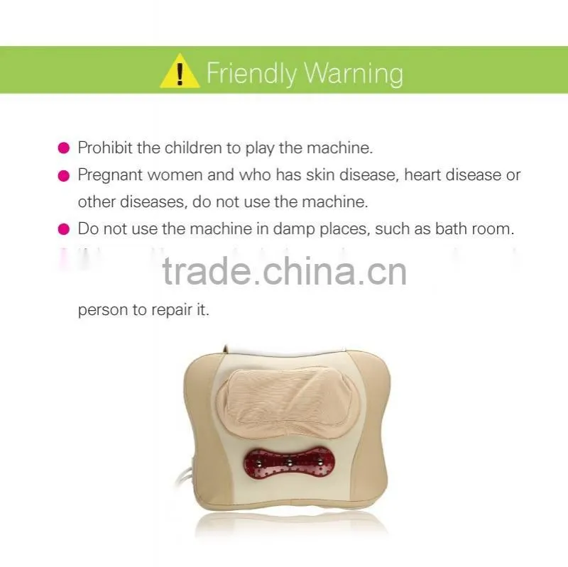 Rechargeable Health Care products. Fashion body massager. Personal Electric massage pillow C37-MP001
