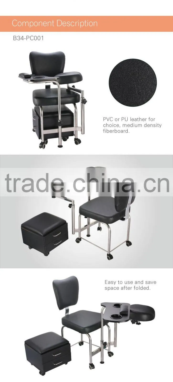Pedicure spa. Nail chair . Nail beauty equipment. Professional Pedicure Chair