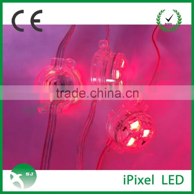 round cover 30mm flex curtain led pixels front mounting rings