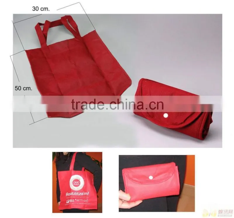 BSCI audit factory fold away bag/bag that folds into a pouch/foldable shopping bag