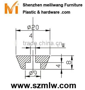 funiture foot plastic gasket fitting