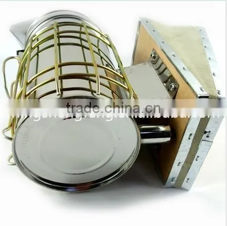 Beekeeping equipment stainless steel leather bee smoker for hot sale