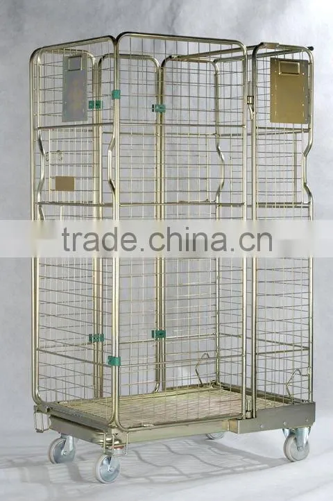 Folding logistic cart with high load capacity