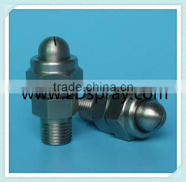 Stainless steel or brass flat fan spray air water jet nozzle with 3 parts