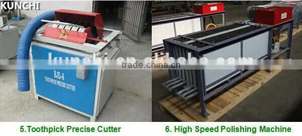 Professional exported bamboo tooth picks making machine with whole solutions