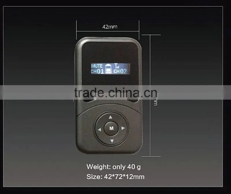 YUMO two presenter / one way / one or tow transmitters wireless tour guide system assisted listening systems