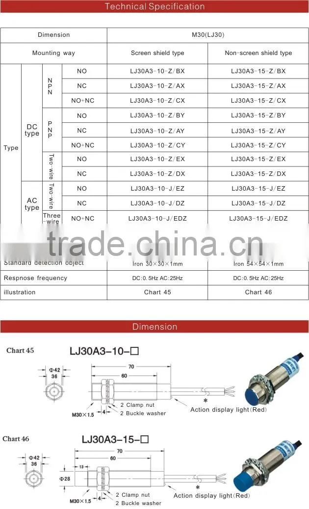 LJ38(M38 ) YUMO no-screen shield type Capacitive Proximity switch sensor inductance switch