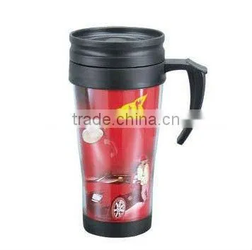 9oZ double wall mini plastic Portable cup auto mug plastic advertisement Auto mug plastic auto mug accept printing LOGO
