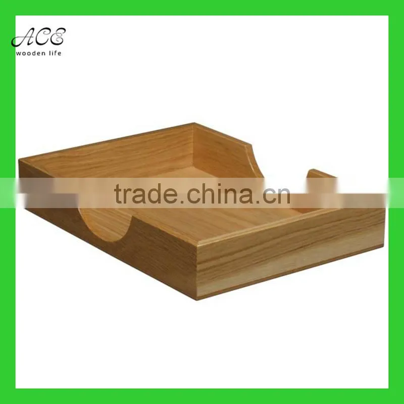 wooden leaflet tray/ wooden A4 paper tray
