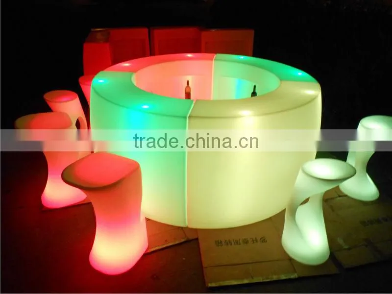 multicolor change led high top tea/coffee/cocktail table