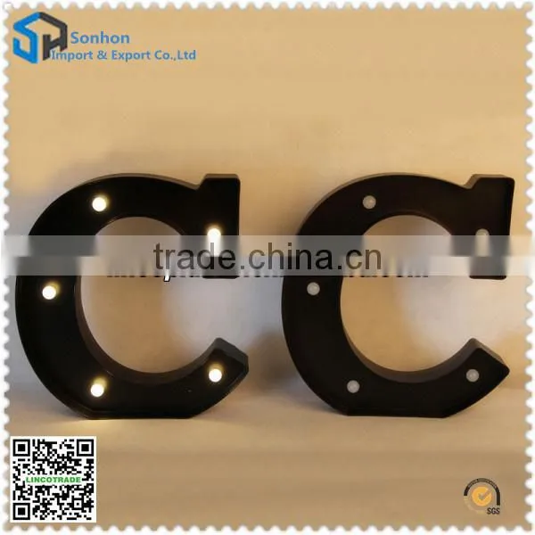 New Style Plastic LED Lighted Letters/ Letter" C" Decoration Lamp With Battery