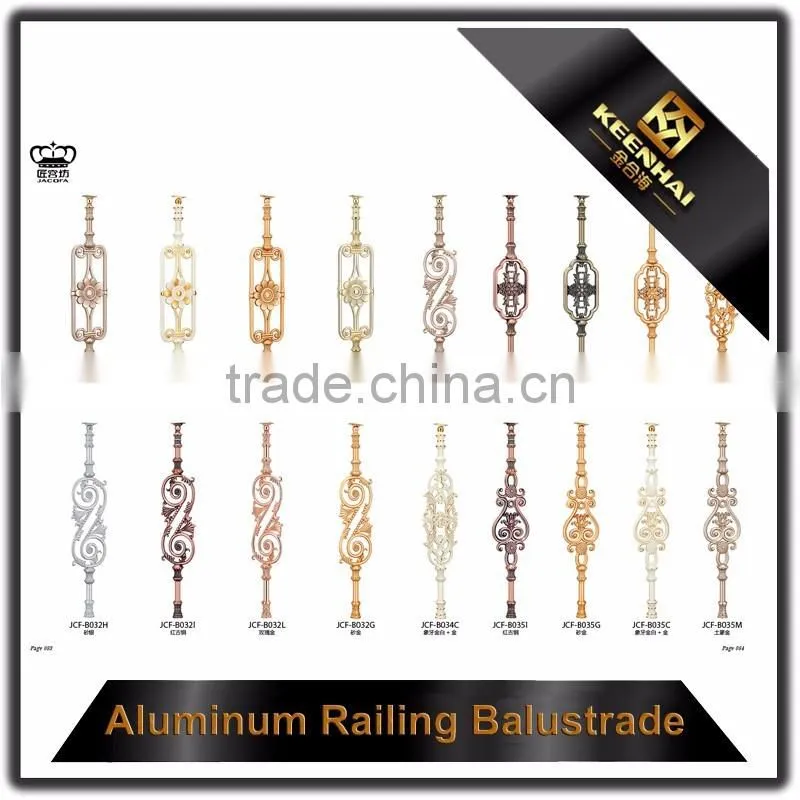 Luxury Design Decorative Powder Coated Cast Aluminum Railing for Stairs
