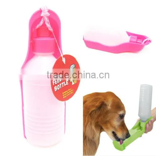 PETS DOG WATER BOTTLE BOWL PORTABLE DRINK DISH CAT BIRD TRAVEL FEEDING PUPPY NEW