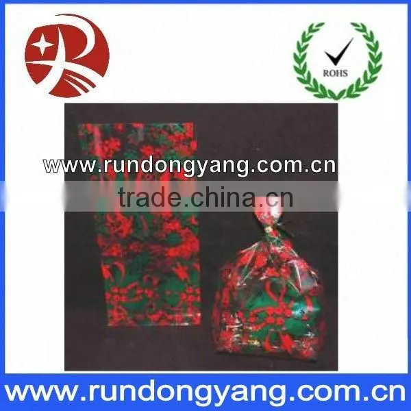Clolorful plastic gift packaging bag for christmas