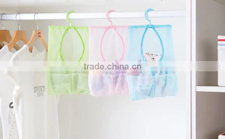 Wholesale Stock Small Order Hanging Convenient Classify Mesh Storage Bag