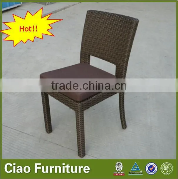 stackable armless garden leisure chair with cushion