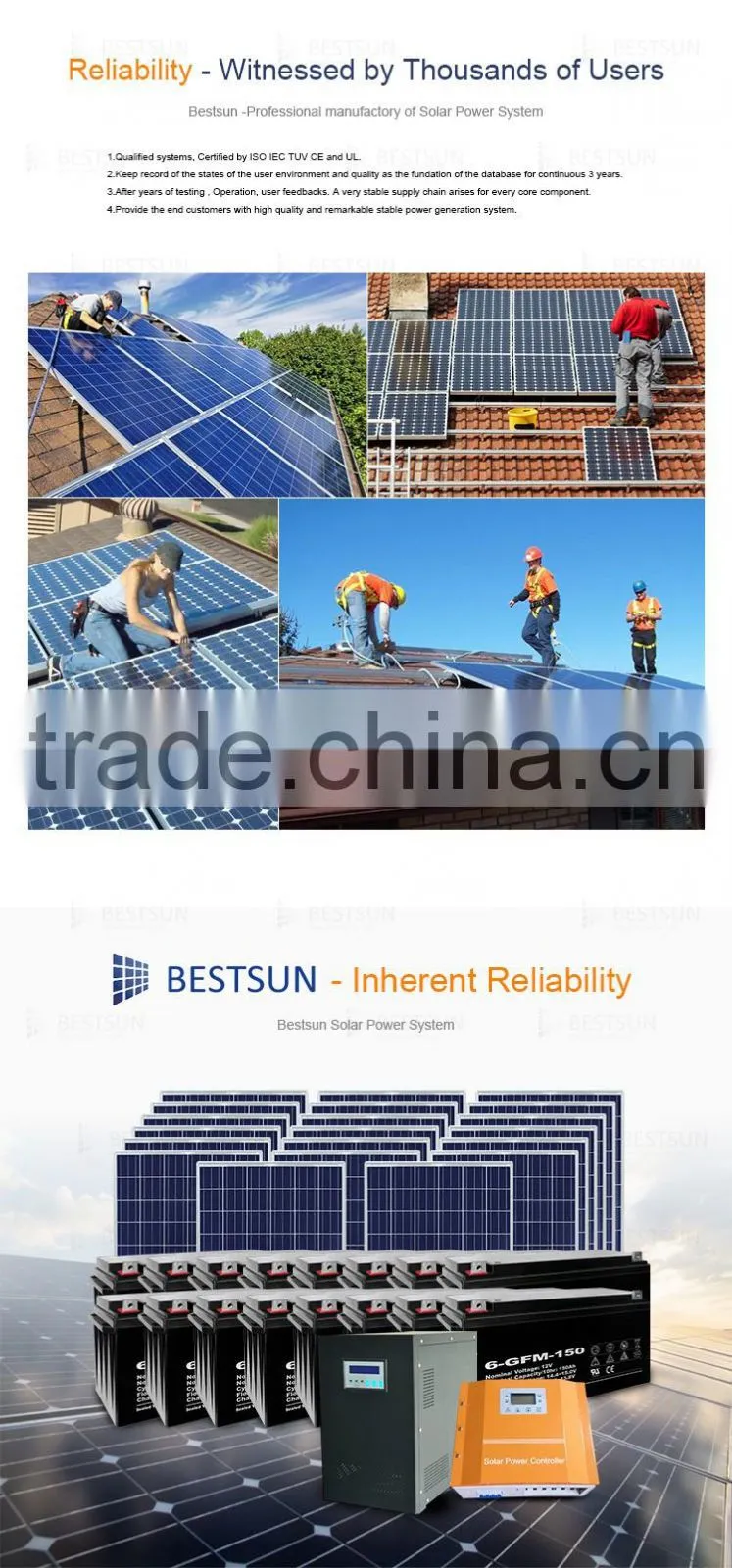 BESTSUN 2017 solar energy new product tile roof mounting system, 15kw pv system