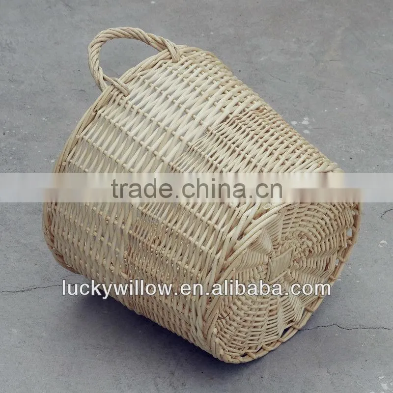 oval wickerrubbish basket