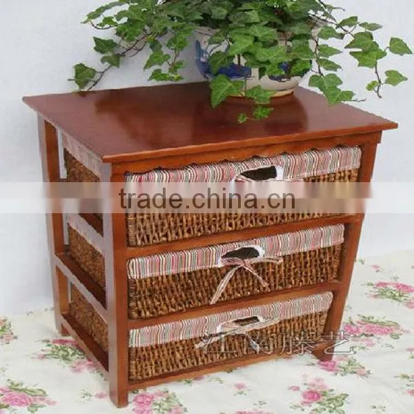 wicker drawer cabinet