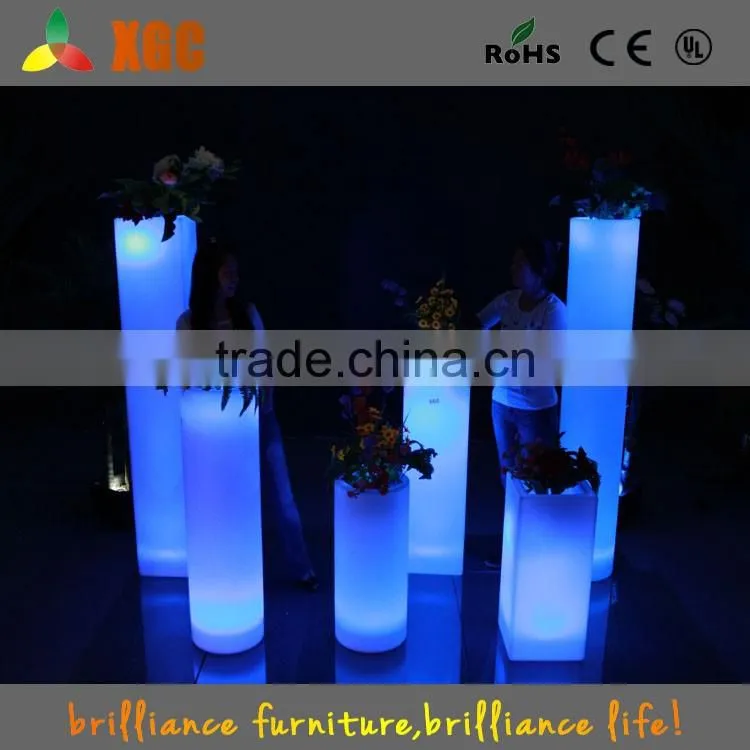 Decoration vase pot with lighting, planter flower pot for outdoor public