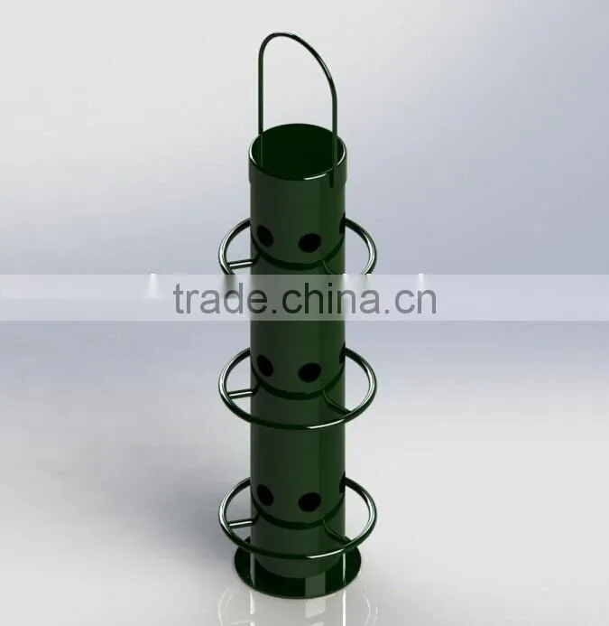 2015 newest Triple metal roof PC tube seed,peanut,fat ball bird feeder/seed feeder/Multi function metal tray bird feeders