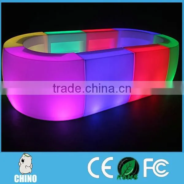 Hotel Reception banquet Led bar counter RGB colors