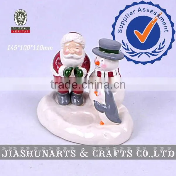 Ceramic Xmas Decoration Candlesticks Ornaments