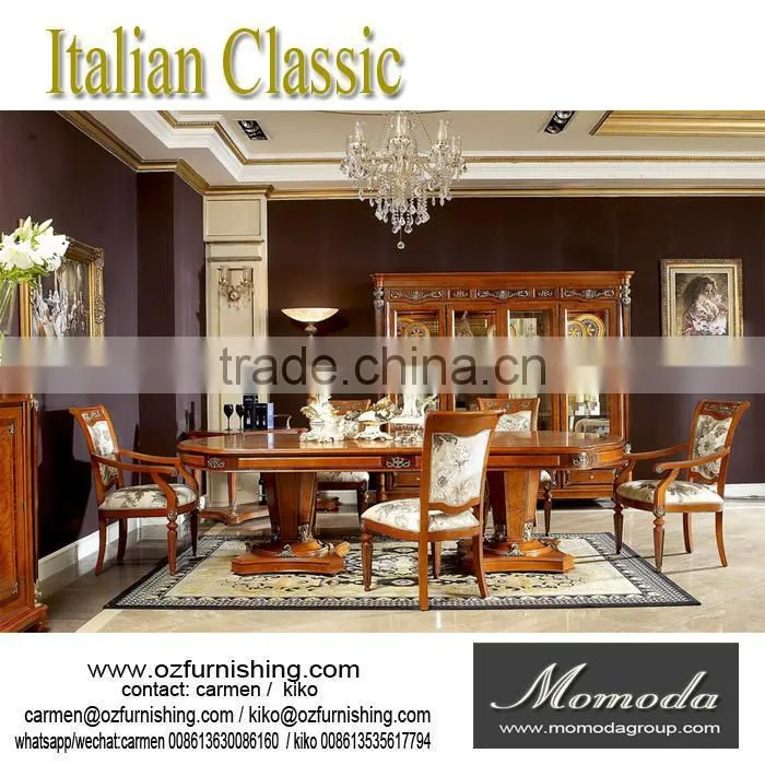 YB29 European baroque noble elegant solid wood carved dining chair