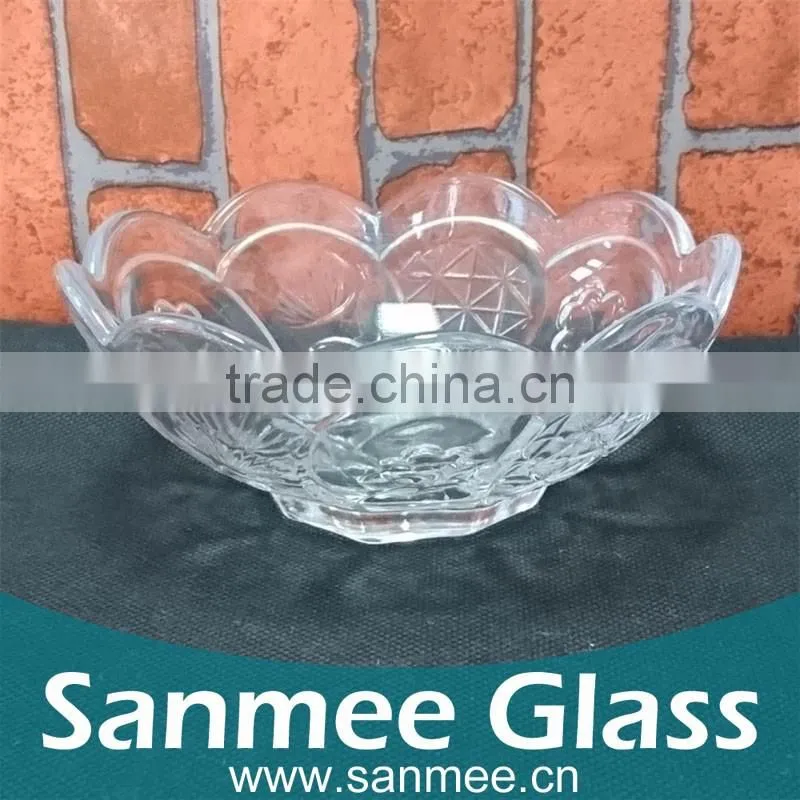 Hot Sale Clear Glass Bowl Glass Punch Salad Bowl