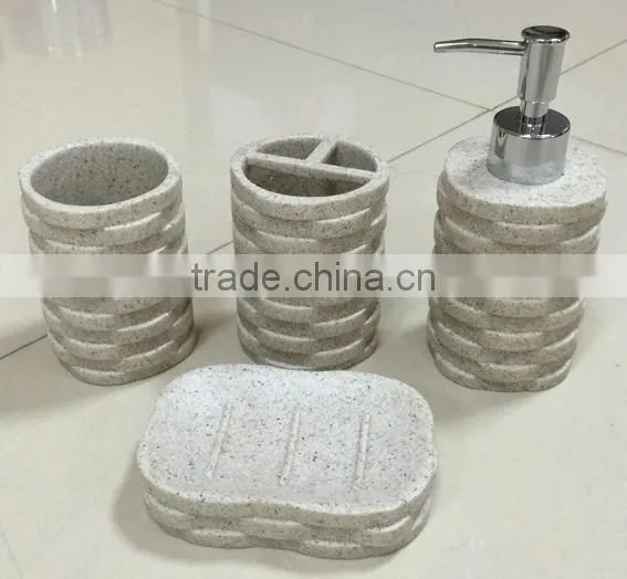 Bathroom set, set of SIX (WHITE)