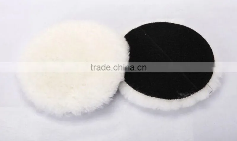 Cream Color Car Detailing Products Wool Polishing Pad