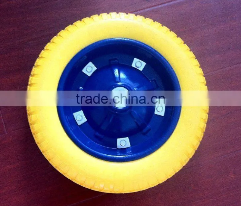 Different size and colors PU foam tyre